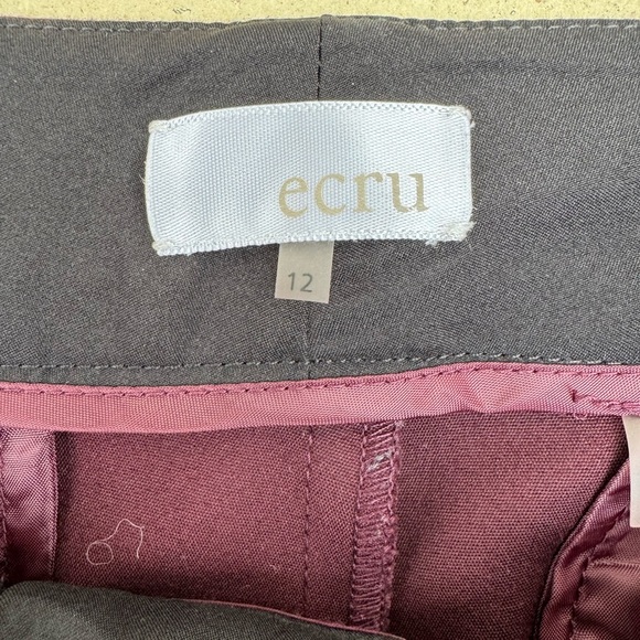 Ecru Burgundy Dress Pant - Picture 2 of 3